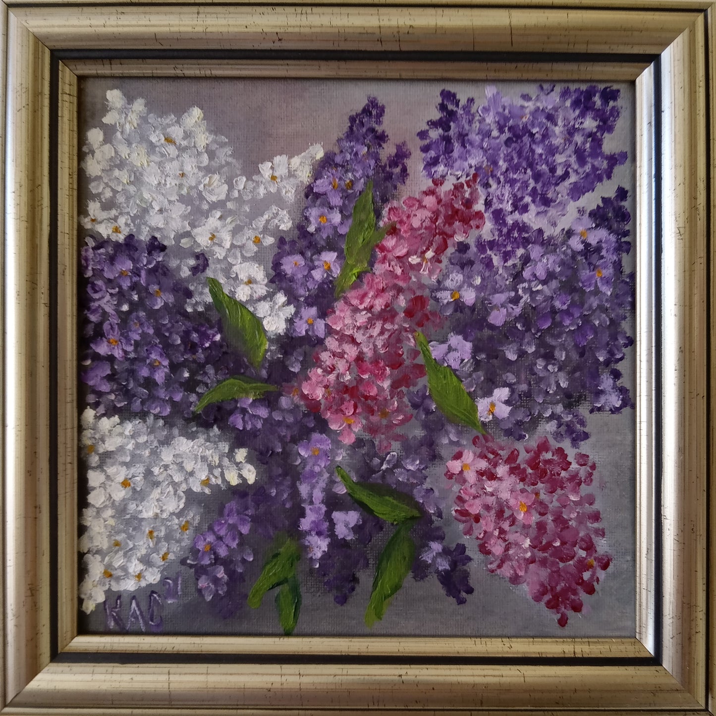 Lilacs-Spring purple flowers-Original and unique oil painting on canvas