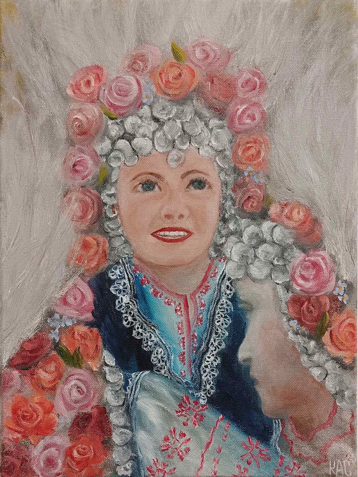 Lazarki-songs-blessings-health-happiness-wellbeing-at_home-traditions-lazarski_dances-retro_oil_paintings-unique-hand_painted-art-oil_painting-artist-paintings-oil_paintings-oil_paintings_for_sale-oil_paintings_on_canvas-fine_art-canvas-KAC-Krasimira_Staleva-Bulgaria-for_you-Лазарки-България- маслена_живопис-картина