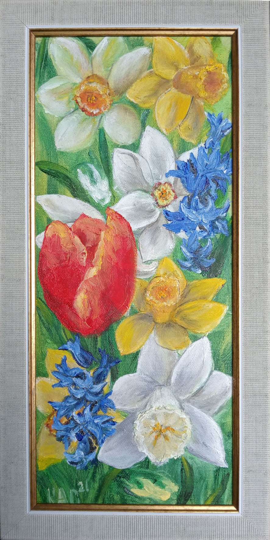flowers-daffodils-spring-white-picture-oil-painting-yellow-tulip-red-
hyacinth-blue-Vintage
