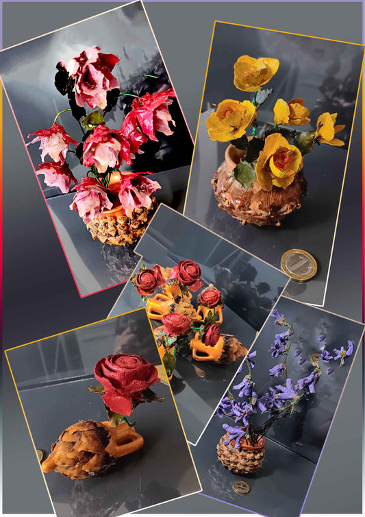 cones-vases-flowers-African-mountain-figures-bouquets-souvenirs-Bulgarian-Bulgaria-handmade-hand_painted