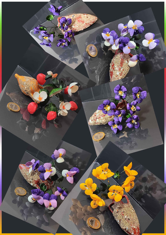 shells-bouquet_of_shells-flowers_from_shells-strawberries_from_shells- amphora-sea-ocean-amphora-handmade-hand_painted
