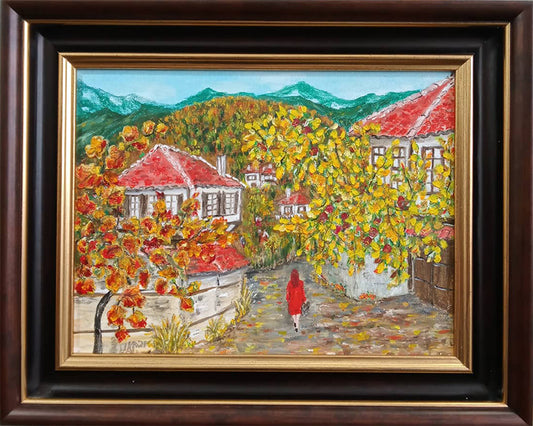 Homecoming-Escape-from-the-city-Autumn-Landscape-oil-painting