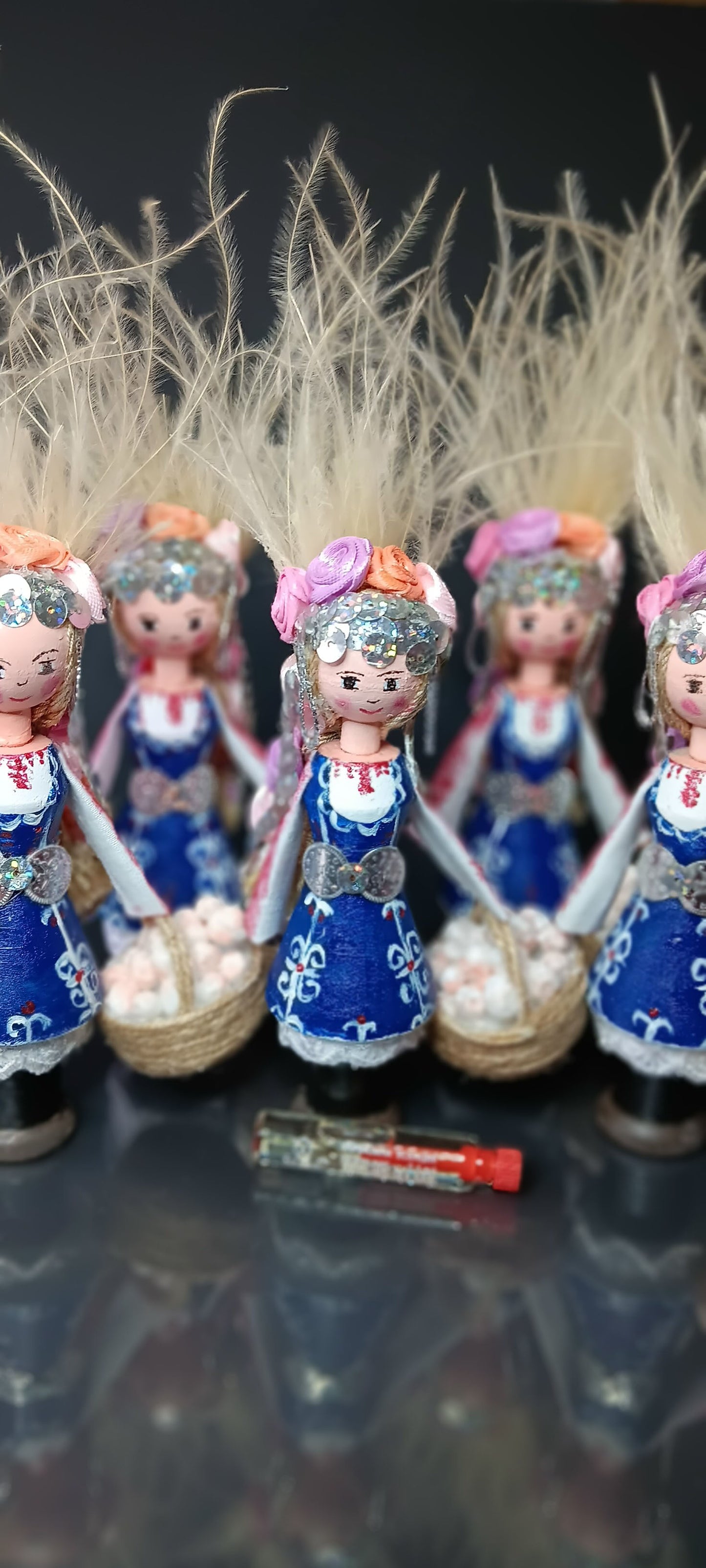 Lazarka - Wooden doll with national costume