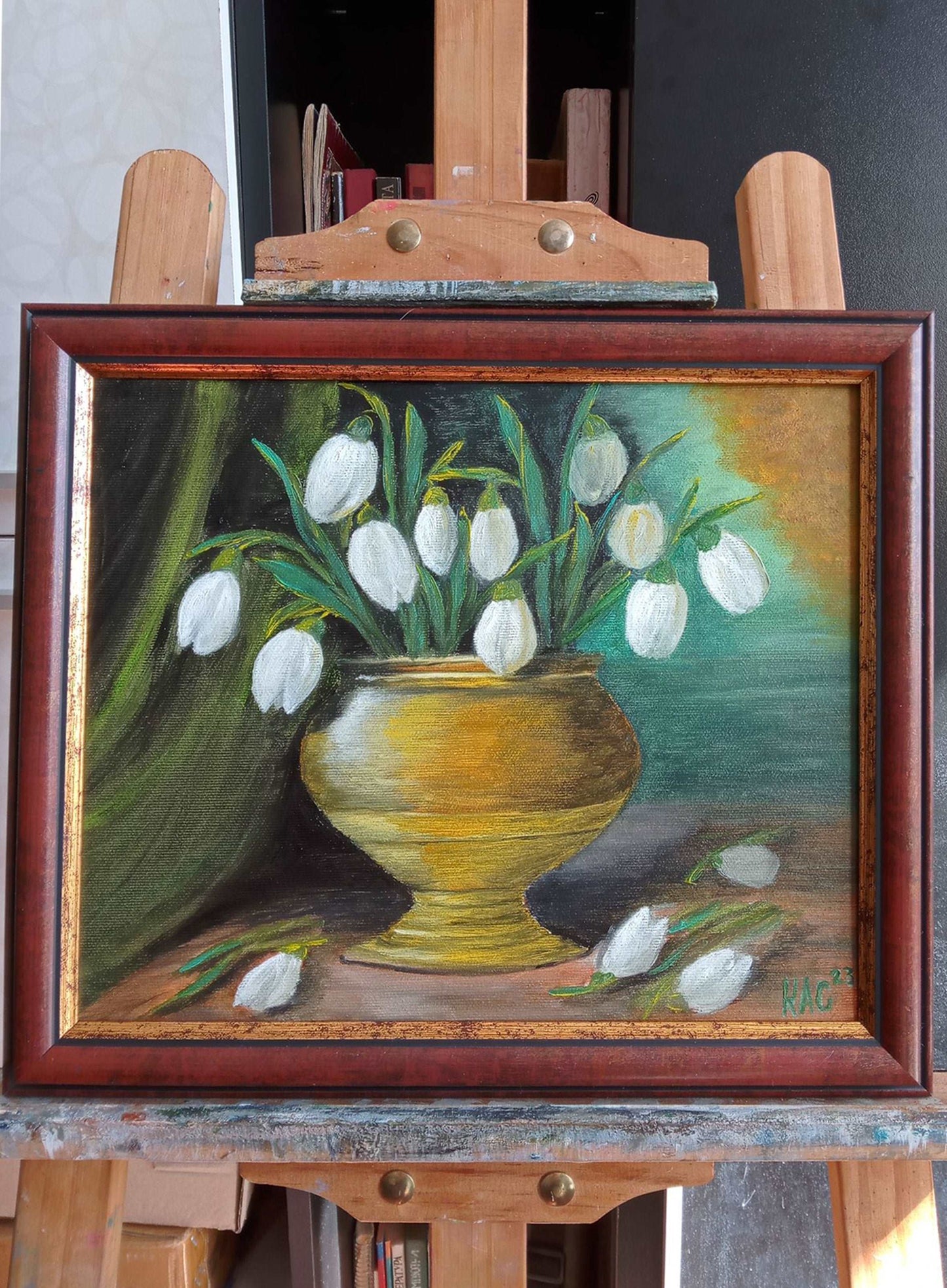 original,  painting, oil_paints-canvas-oil-on_canvas-Art-Still_life-Decor_original-picture_the_only_painting-Winter-bouquet