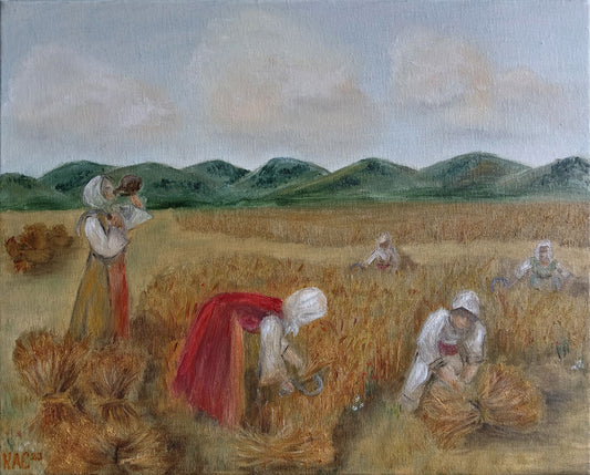 Harvest - an original and unique oil painting on canvas